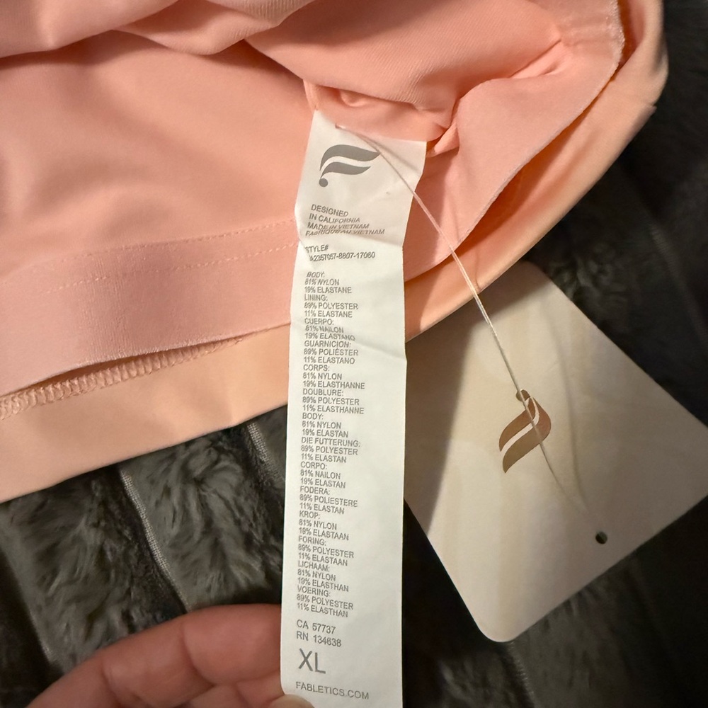 Fabletics Pink One-Shoulder Low Impact Bra - Picture 4 of 5